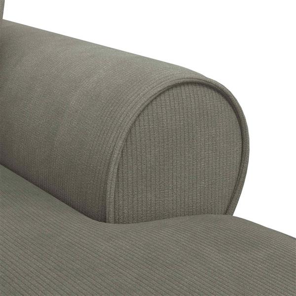 Grote foto vidaxl chaise lounge met rok met kussen 3 pcs lichtgrijs katoen stof huis en inrichting bankstellen