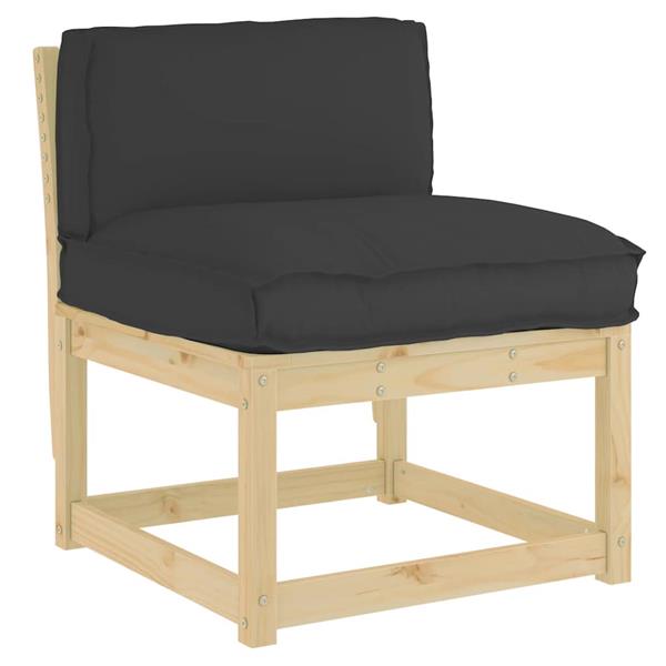 Grote foto vidaxl kussen zwart 70 x 40 x 12 cm oxford stof huis en inrichting woningdecoratie