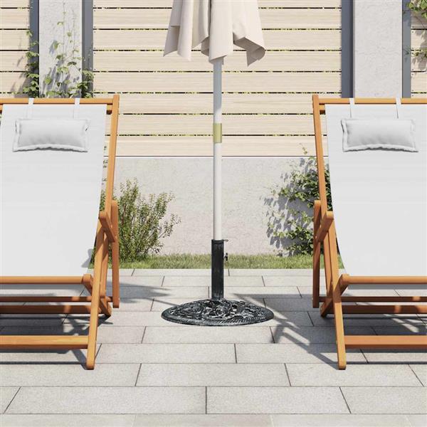 Grote foto vidaxl parasolvoet 12 kg 48 cm gietijzer tuin en terras overige tuin en terras