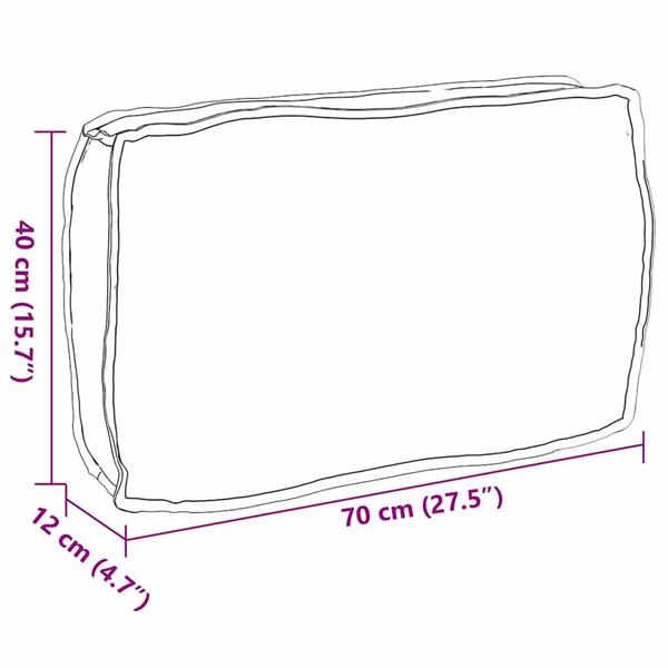 Grote foto vidaxl kussen zwart 70 x 40 x 12 cm oxford stof huis en inrichting woningdecoratie