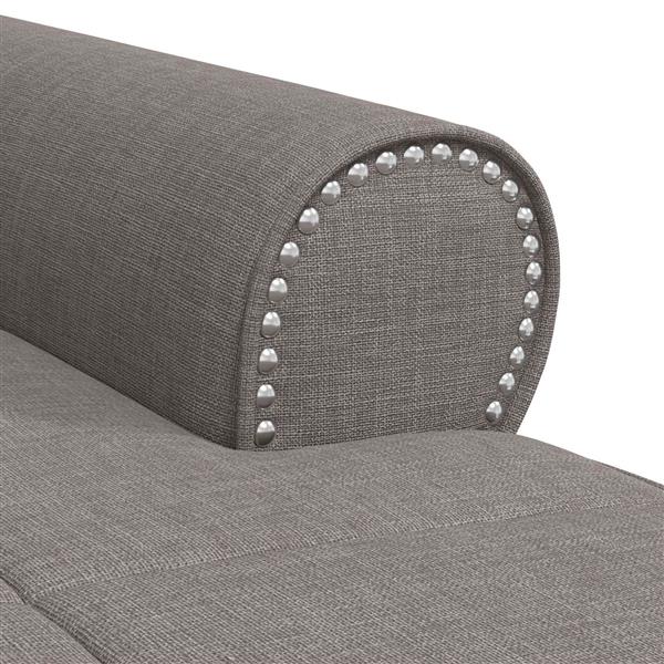 Grote foto vidaxl chaise lounge met kussen taupe 91 x 157 x 91 cm stof huis en inrichting bankstellen