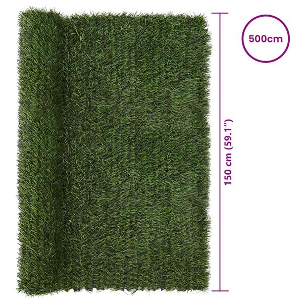 Grote foto vidaxl kunstmatige omheining lichtgroen 1 5 x 5 m pvc en staal tuin en terras sierplanten