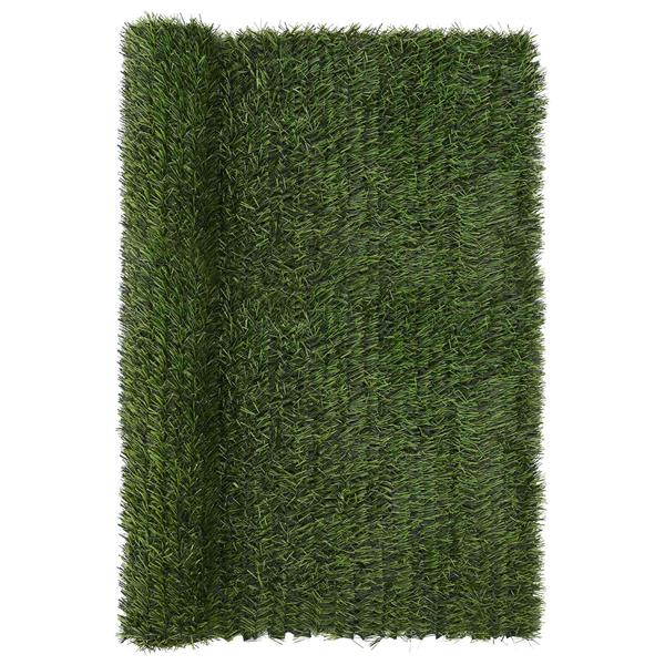 Grote foto vidaxl kunstmatige omheining lichtgroen 1 5 x 3 m pvc en staal tuin en terras sierplanten
