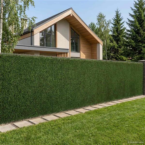 Grote foto vidaxl kunstmatige omheining lichtgroen 1 x 3 m pvc en staal tuin en terras sierplanten