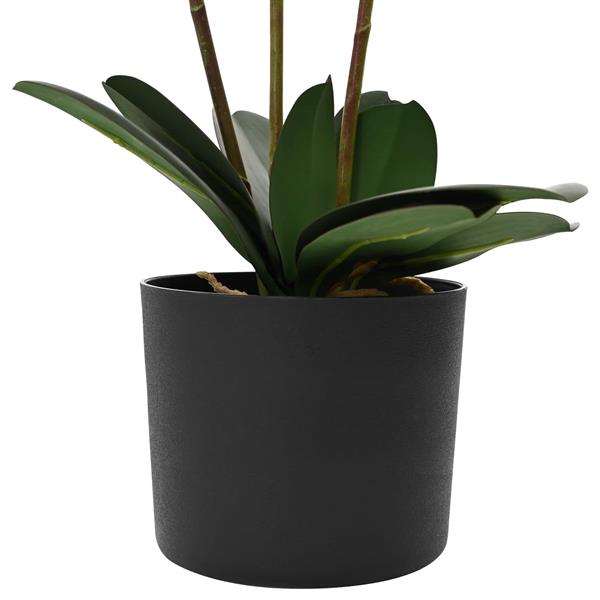 Grote foto vidaxl kunstorchidee met pot roze 45 x 15 x 65 cm stof pe en peva tuin en terras sierplanten