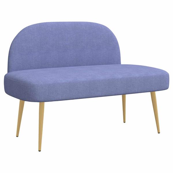 Grote foto vidaxl beklede bank met rugleuning jeans blauw 110 x 60 x 76 cm huis en inrichting overige huis en inrichting