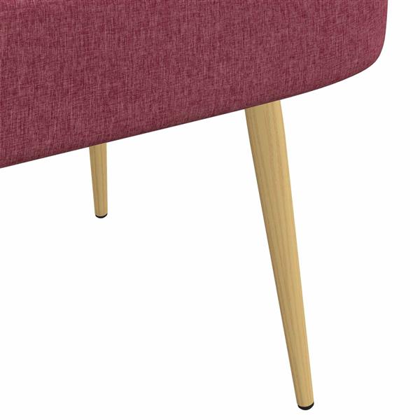 Grote foto vidaxl beklede bank met rugleuning wijnrood 110 x 60 x 76 cm polyester huis en inrichting overige huis en inrichting