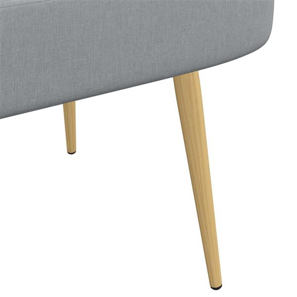 Grote foto vidaxl gestoffeerde bank met rugleuning lichtgrijs 110 x 60 x 76 cm huis en inrichting overige huis en inrichting