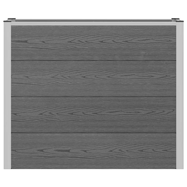 Grote foto vidaxl verhoogde plantenbak grijs 100 x 30 x 22 cm wpc en aluminium tuin en terras overige tuin en terras