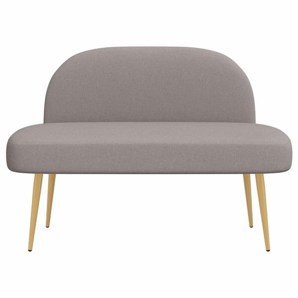 Grote foto vidaxl beklede bank met rugleuning taupe 110 x 60 x 76 cm polyester huis en inrichting overige huis en inrichting