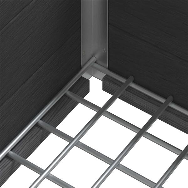 Grote foto vidaxl verhoogde plantenbak grijs 50 x 30 x 22 cm wpc en aluminium tuin en terras overige tuin en terras