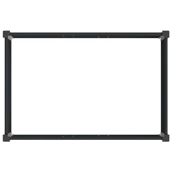 Grote foto vidaxl verhoogde plantenbak zwart 50 x 30 x 72 cm alu. tuin en terras overige tuin en terras