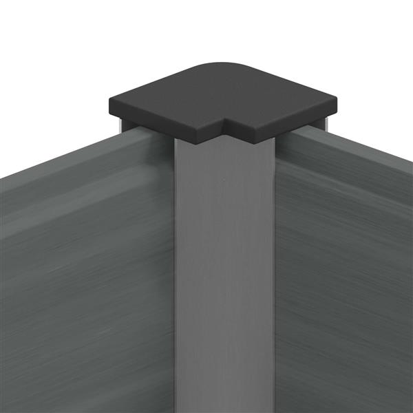 Grote foto vidaxl verhoogde plantenbak grijs 200 x 30 x 72 cm wpc en aluminium tuin en terras overige tuin en terras