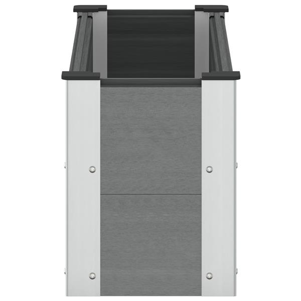 Grote foto vidaxl verhoogde plantenbak grijs 100 x 30 x 36 cm alu. tuin en terras overige tuin en terras