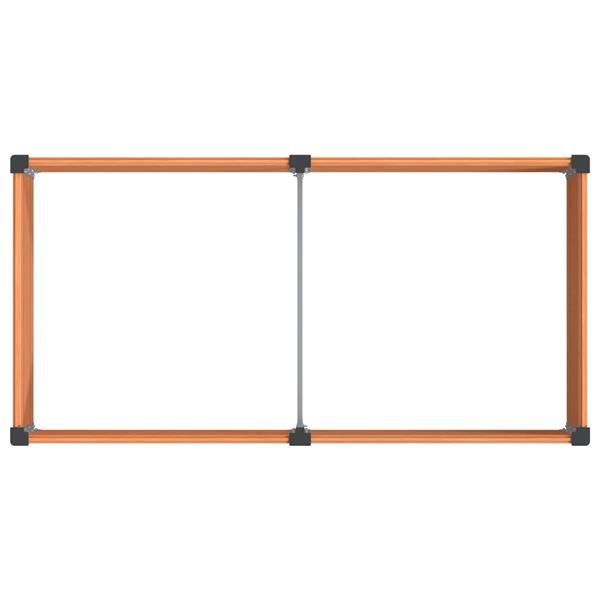 Grote foto vidaxl verhoogde plantenbak bruin 100 x 50 x 91 cm alu. tuin en terras overige tuin en terras