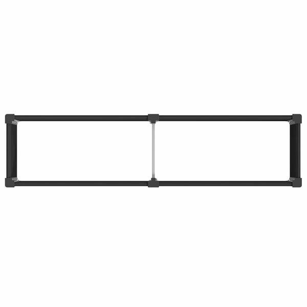 Grote foto vidaxl verhoogde plantenbak zwart 200 x 50 x 91 cm alu. tuin en terras overige tuin en terras