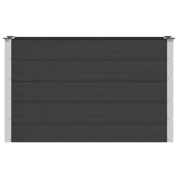 Grote foto vidaxl verhoogde plantenbak zwart 150 x 50 x 91 cm alu. tuin en terras overige tuin en terras