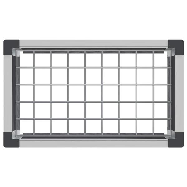 Grote foto vidaxl verhoogde plantenbak grijs 50 x 30 x 22 cm wpc en aluminium tuin en terras overige tuin en terras