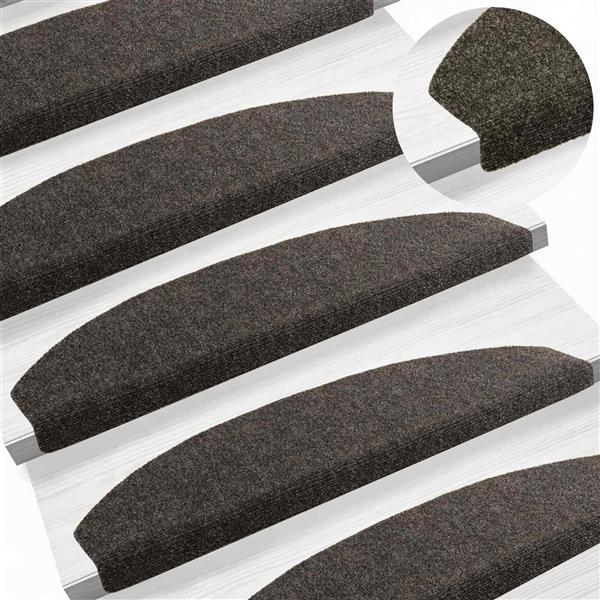 Grote foto vidaxl zelfklevende trapmatten 15 pcs antracietkleurig vilt 100 pp huis en inrichting overige huis en inrichting
