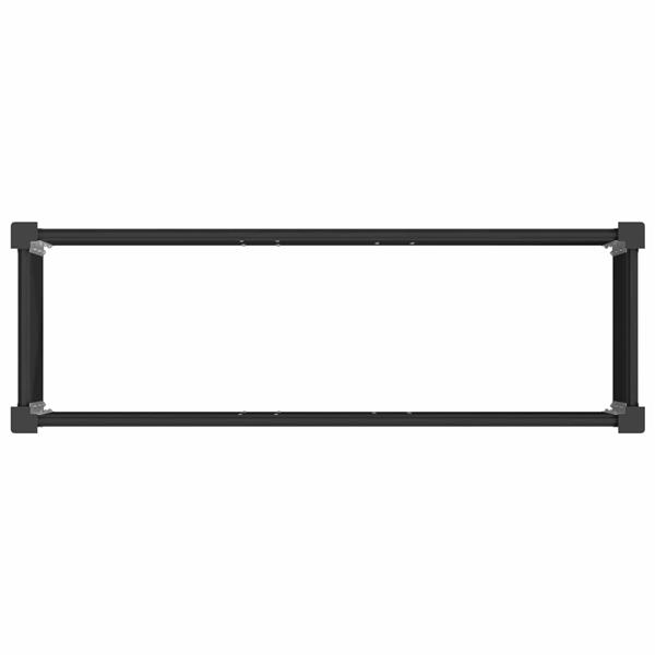 Grote foto vidaxl verhoogde plantenbak zwart 100 x 30 x 72 cm alu. tuin en terras overige tuin en terras