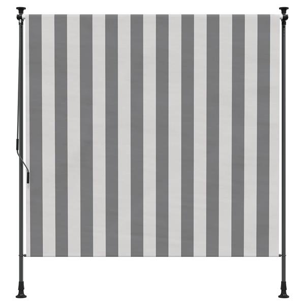Grote foto vidaxl buiten rolgordijn antraciet en wit 100 x 270 cm tuin en terras overige tuin en terras