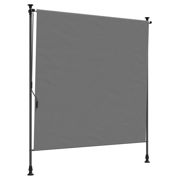 Grote foto vidaxl buiten rolgordijn lichtgrijs 100 x 270 cm tuin en terras overige tuin en terras