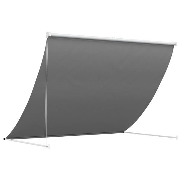Grote foto vidaxl markies lichtgrijs 400 x 150 cm tuin en terras overige tuin en terras