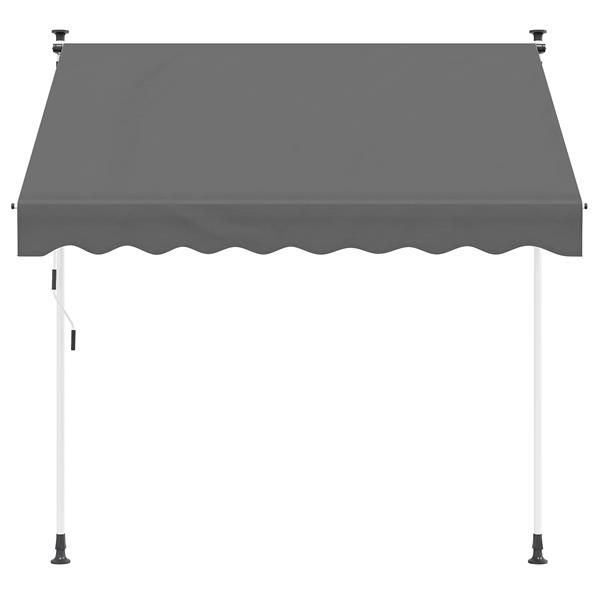 Grote foto vidaxl handmatig uitschuifbare luifel lichtgrijs 300 cm tuin en terras overige tuin en terras