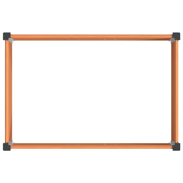 Grote foto vidaxl verhoogde plantenbak bruin 150 x 100 x 54 cm alu. tuin en terras overige tuin en terras