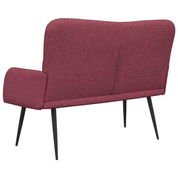 Grote foto vidaxl twee persoons sofa wijnrood 115 x 61 x 87 cm stof huis en inrichting bankstellen
