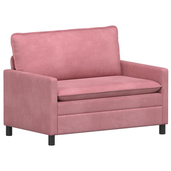 Grote foto vidaxl bank roze 126 x 81 x 87 5 cm fluweel huis en inrichting bankstellen