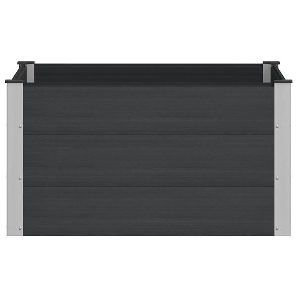 Grote foto vidaxl verhoogde plantenbak zwart 100 x 100 x 54 cm alu. tuin en terras overige tuin en terras