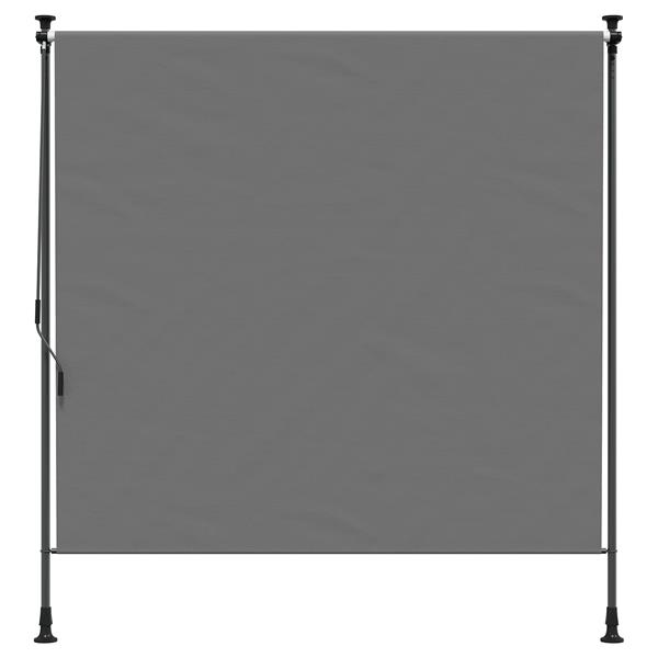 Grote foto vidaxl buiten rolgordijn lichtgrijs 120 x 270 cm tuin en terras overige tuin en terras