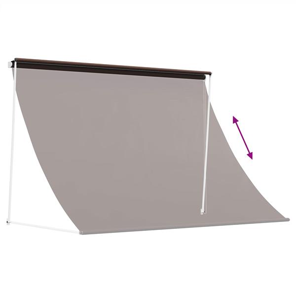 Grote foto vidaxl markies bruin 150 x 150 cm 180 g m polyester met pu coating tuin en terras overige tuin en terras