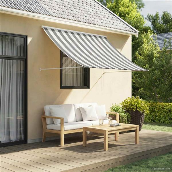 Grote foto vidaxl markies antraciet en wit 200 x 150 cm tuin en terras overige tuin en terras