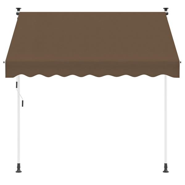 Grote foto vidaxl handmatig uitschuifbare luifel taupe 150 cm tuin en terras overige tuin en terras