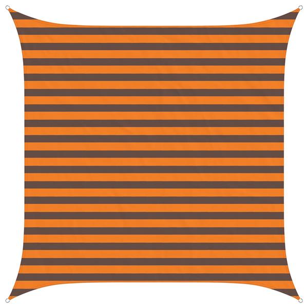 Grote foto vidaxl zonneschaduwzeil oranje en bruin 2 5 x 2 5 m tuin en terras overige tuin en terras