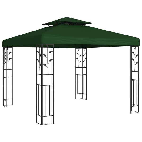 Grote foto vidaxl paviljoen 3 x 3 x 2 68 m groen polyester en staal tuin en terras overige tuin en terras