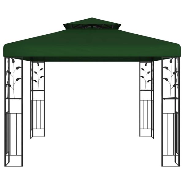 Grote foto vidaxl paviljoen 3 x 3 x 2 68 m groen polyester en staal tuin en terras overige tuin en terras