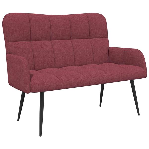 Grote foto vidaxl twee persoons sofa wijnrood 115 x 61 x 87 cm stof huis en inrichting bankstellen