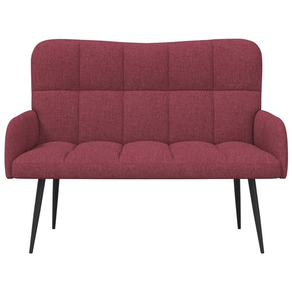 Grote foto vidaxl twee persoons sofa wijnrood 115 x 61 x 87 cm stof huis en inrichting bankstellen