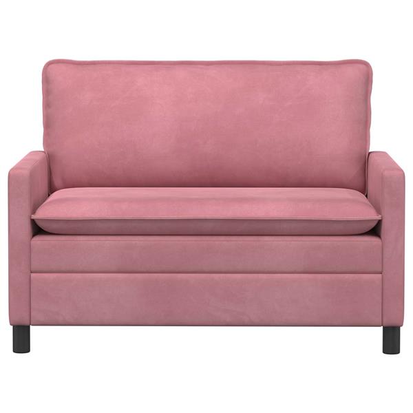 Grote foto vidaxl bank roze 126 x 81 x 87 5 cm fluweel huis en inrichting bankstellen
