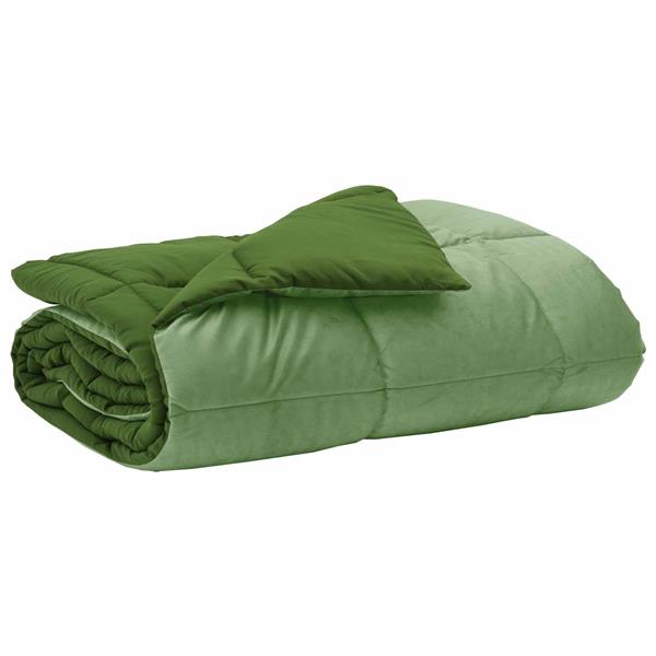 Grote foto vidaxl vol jaar dekbed gekwilt groen 220 x 240 cm microfiber huis en inrichting bedden