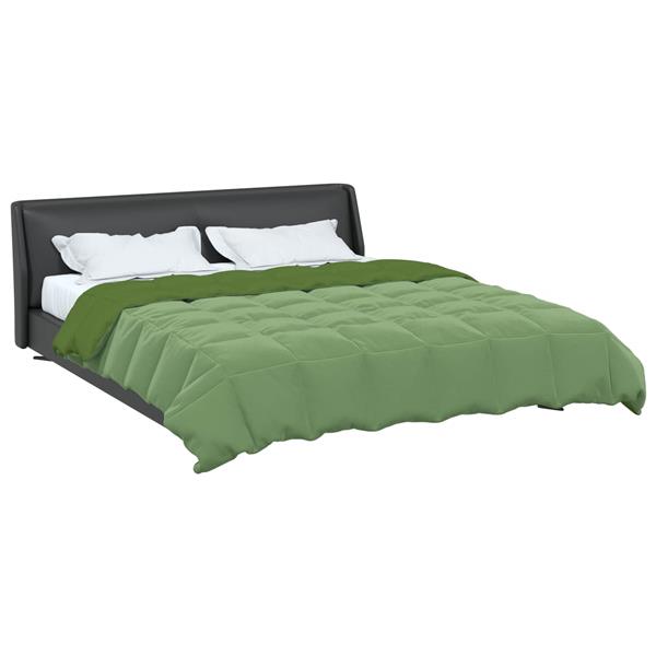 Grote foto vidaxl vol jaar dekbed gekwilt groen 220 x 240 cm microfiber huis en inrichting bedden