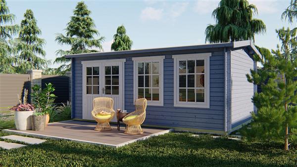 Grote foto blokhut tuinhuis sophie 40 mm onbehandeld tuin en terras tuinhuisjes en blokhutten