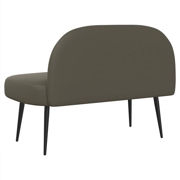 Grote foto vidaxl beklede bank met rugleuning grijs 110 x 60 x 76 cm kunstleer huis en inrichting overige huis en inrichting