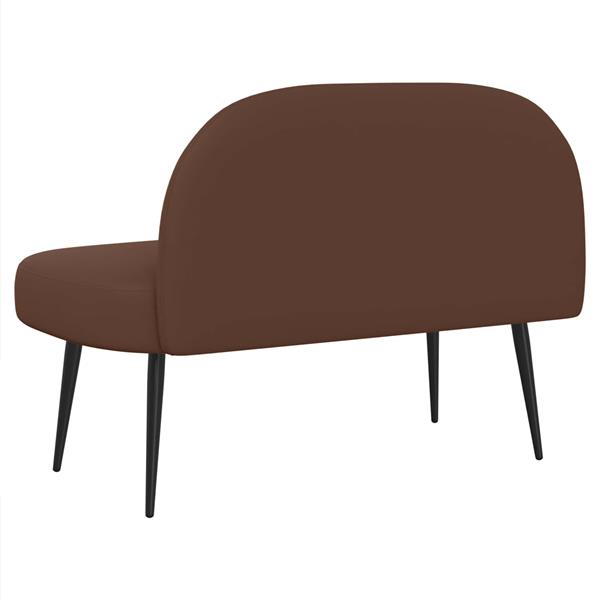 Grote foto vidaxl beklede bank met rugleuning bruin 110 x 60 x 76 cm kunstleer huis en inrichting overige huis en inrichting