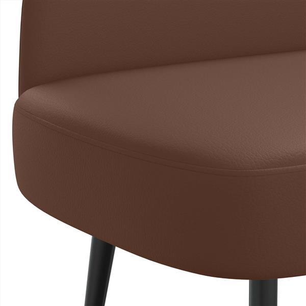 Grote foto vidaxl beklede bank met rugleuning bruin 110 x 60 x 76 cm kunstleer huis en inrichting overige huis en inrichting