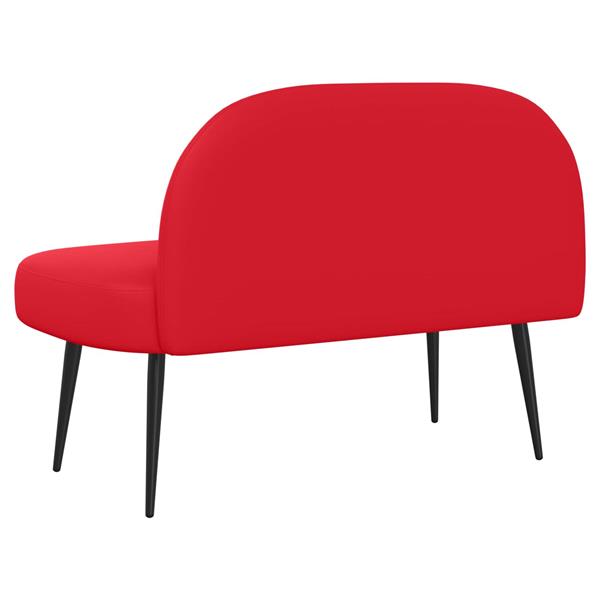 Grote foto vidaxl beklede bank met rugleuning rood 110 x 60 x 76 cm kunstleer huis en inrichting overige huis en inrichting