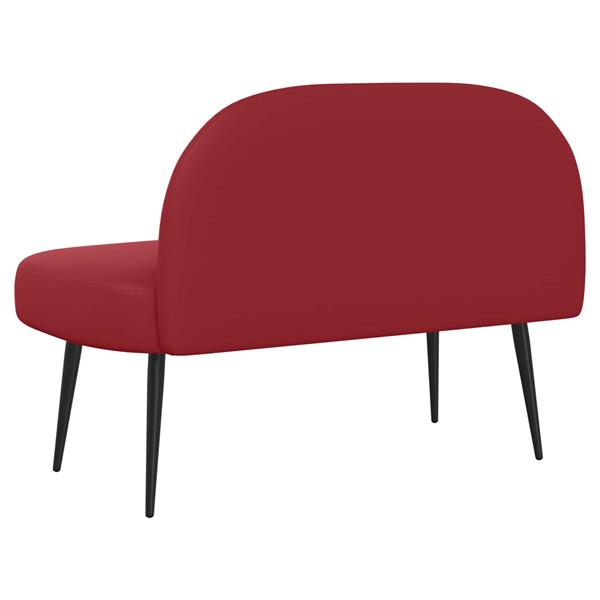 Grote foto vidaxl beklede bank met rugleuning wijnrood 110 x 60 x 76 cm kunstleer huis en inrichting overige huis en inrichting
